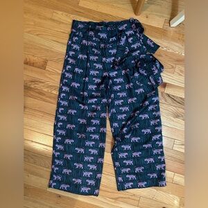 J. Crew Silk Tiger Pants
